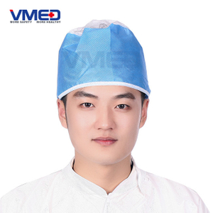 Disposable SMS+PP Doctor Cap With Ties-1