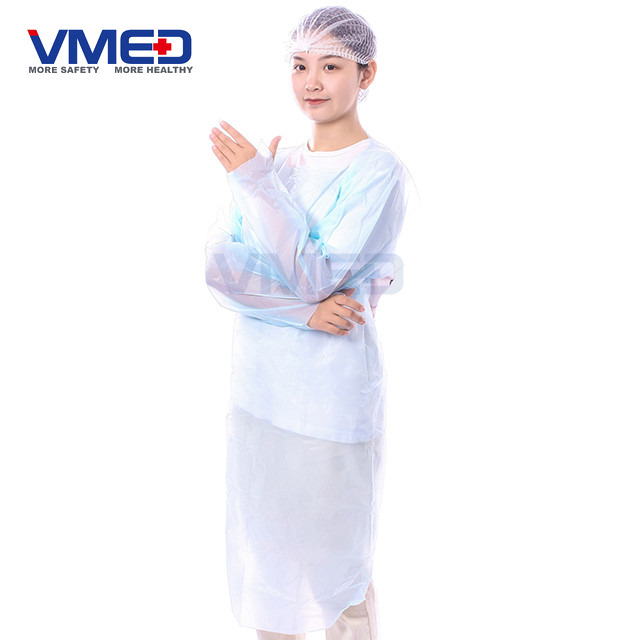 Disposable Blue CPE Gown-3