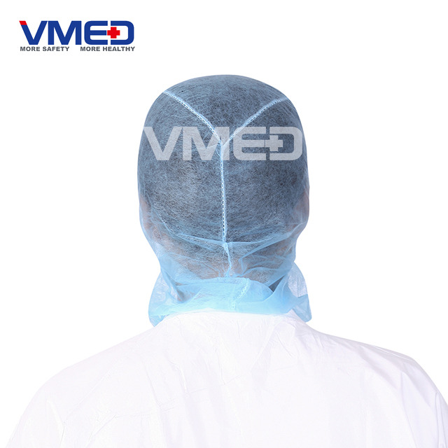 Blue Disposable Protective Non-woven Protective Hood-3
