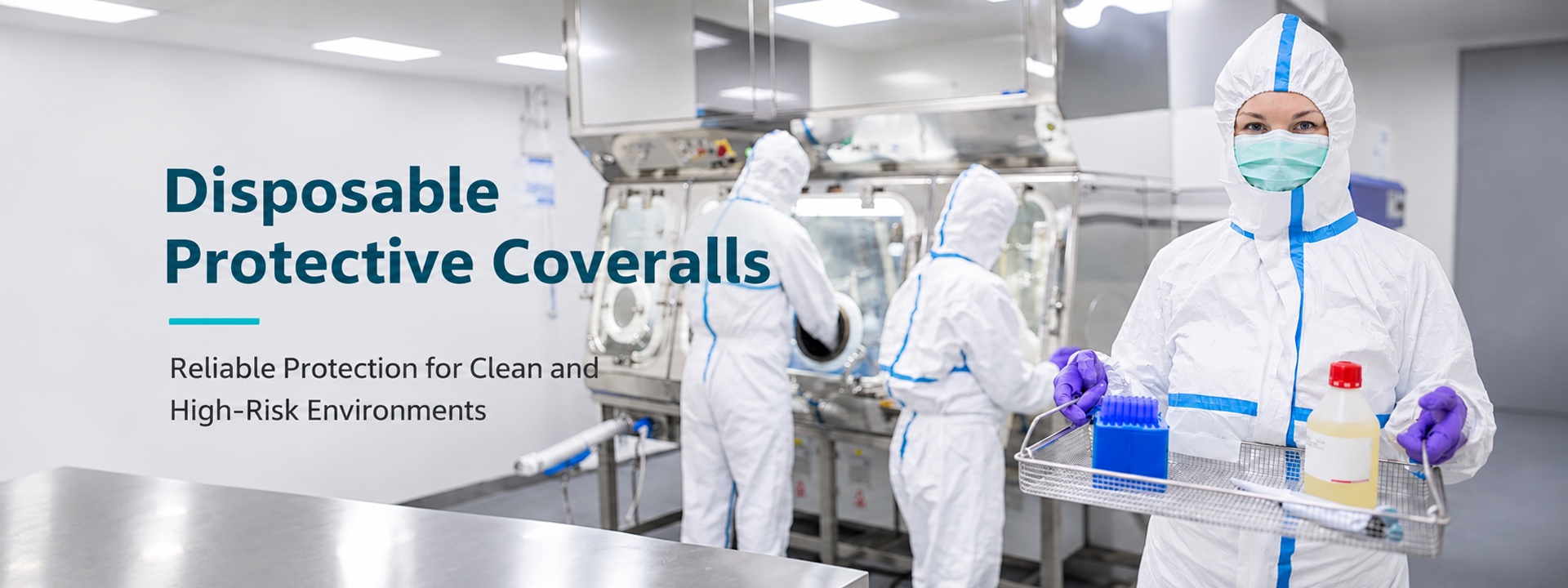Disposable Protective Coveralls for Industrial, Medical and Cleanroom Protection