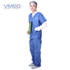 Disposable SMS Non-woven Scrub Suit With V Neck And Short Sleeves