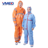 Disposable Blue SMS Coverall With Red Strips-4