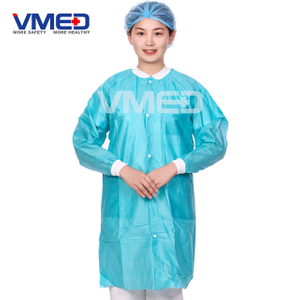 Disposable Medcial Non-woven Protective Lab Coat 