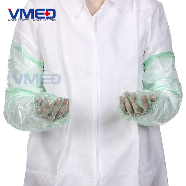 Disposable Green PE Long Sleeve Gloves
