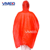 Disposable Red PE Rain Poncho
