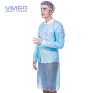 Disposable Blue PE Gown