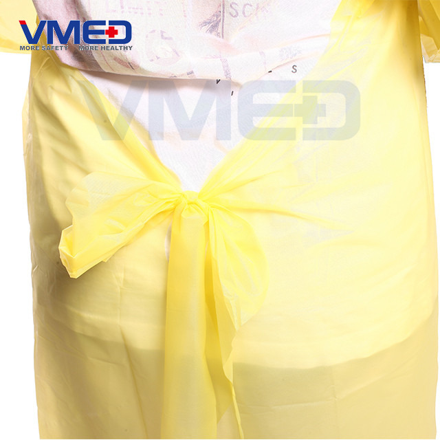 Disposable Yellow PE Gown-5