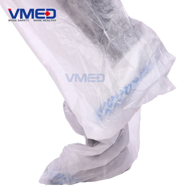 Disposable White PP Non-woven Protective Coverall
