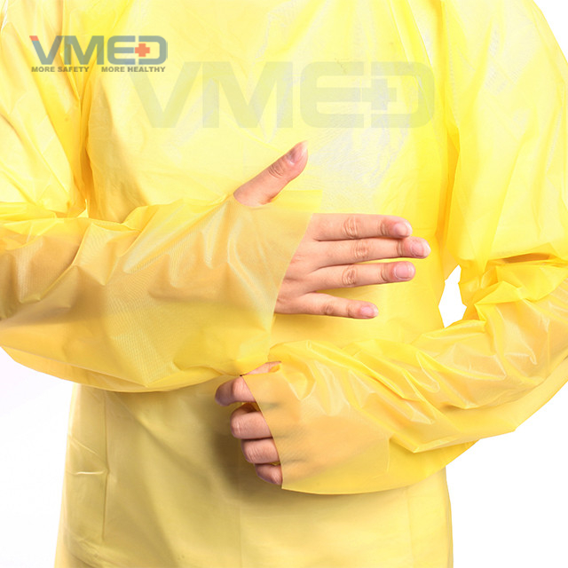 Disposable Yellow CPE Gown