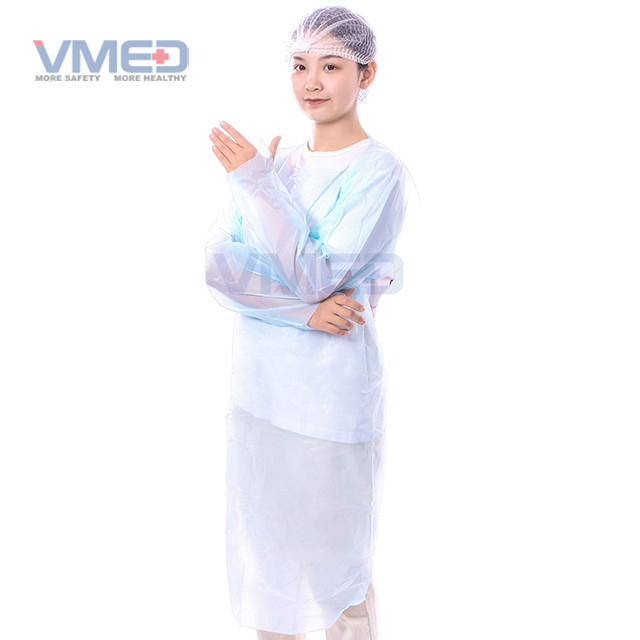 Disposable Blue CPE Gown