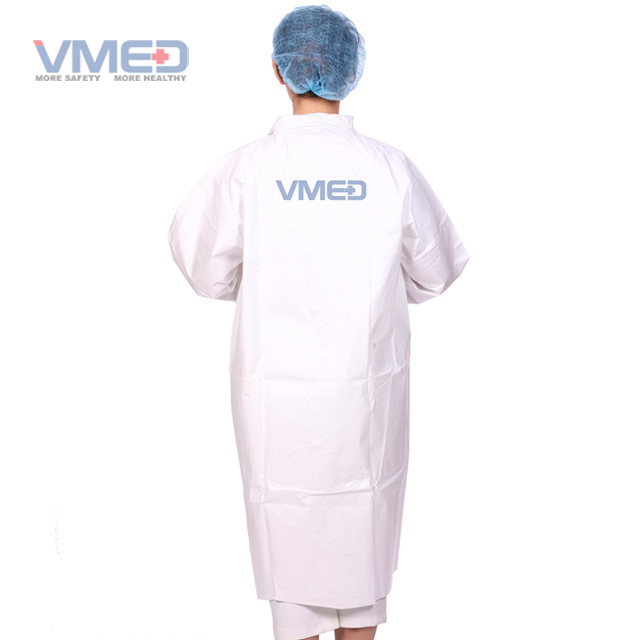 Disposable Protective Microporous Lab Coat 