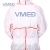 Disposable White SMS TYPE 5 Coverall With Red Strip