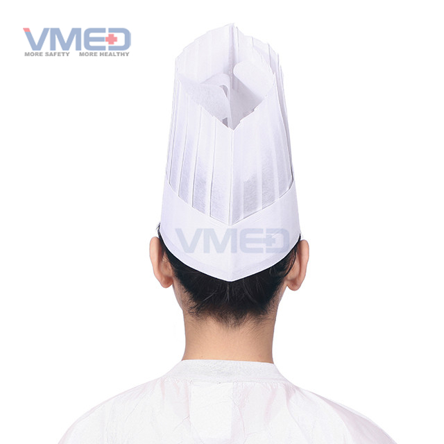 Disposable SPP Non-woven White Chef Hat
