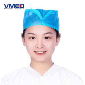 Disposable SPP Non-woven Blue Doctor Cap-1