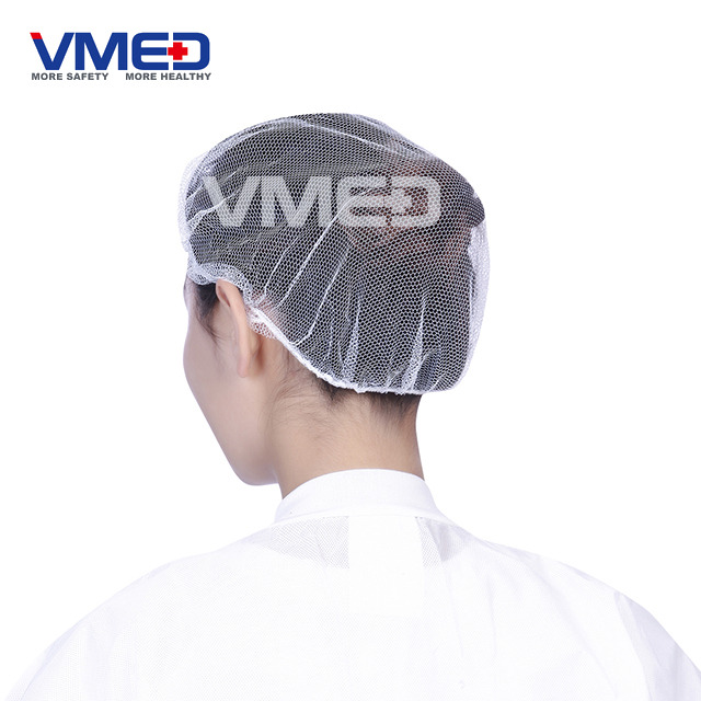 Disposable White Nylon Hairnet -2