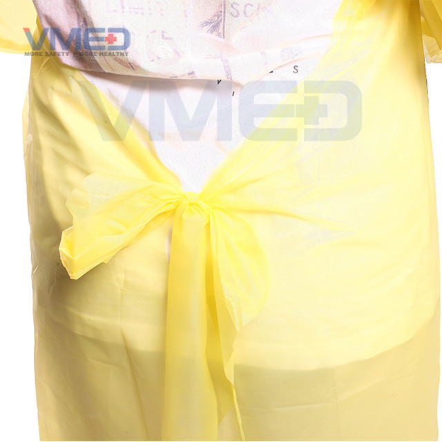 Disposable Yellow CPE Gown