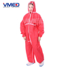 Disposable Red SMS Coverall With White Strips-2