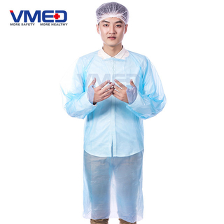 Disposable Blue PE Gown