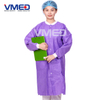  Disposable Medical Non-woven SMS Lab Coat with Knitted Cuffs
