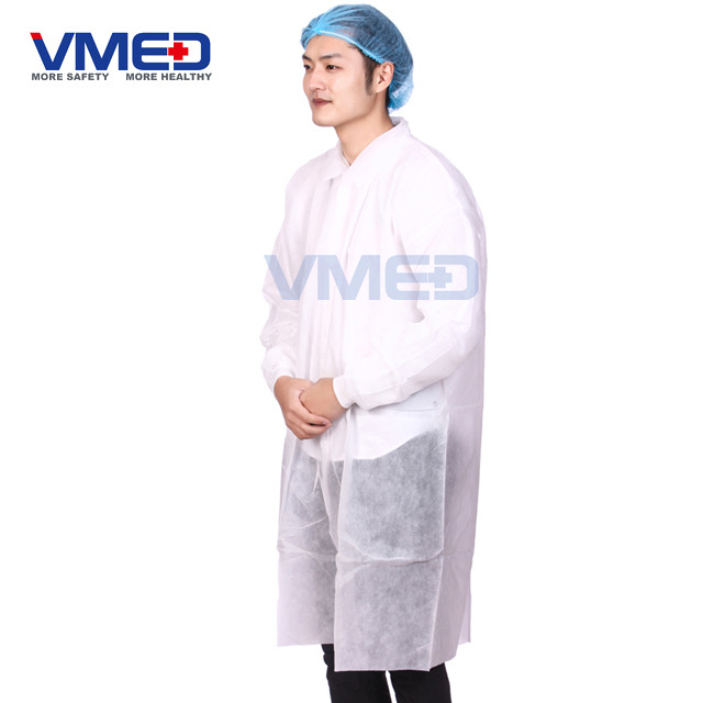 Industry Protective Disposable Non-woven Lab Coat 
