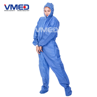 Disposable Blue SMS Coverall
