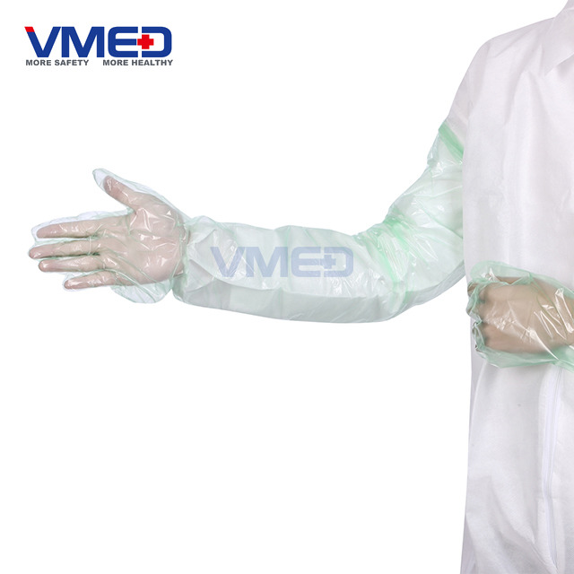 Disposable Green PE Long Sleeve Gloves