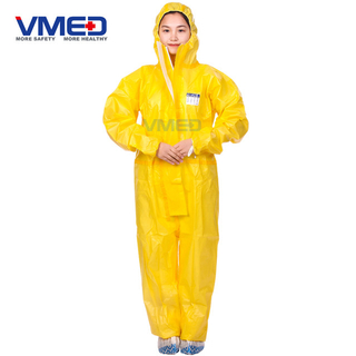Yellow Chemical Protective Coverall