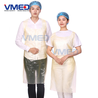  Disposable Yellow PE Apron