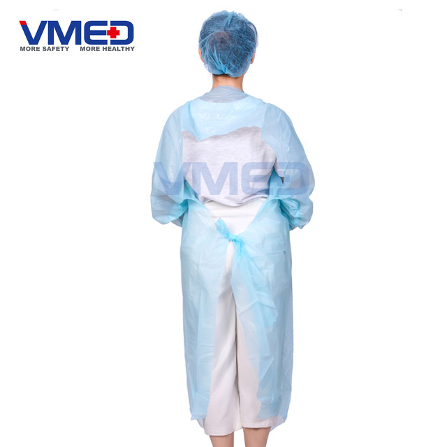 Light Blue CPE Gown with Waist Loop-2