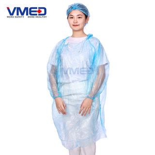 Disposable Blue PE Rain Coat