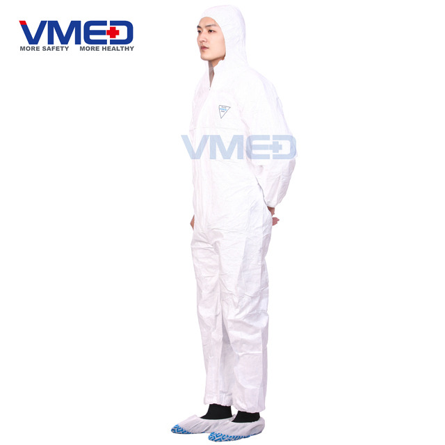 Disposable White Micro-porous Protective Coverall