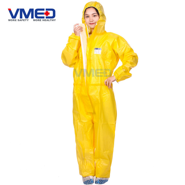 Yellow Chemical Protective Coverall