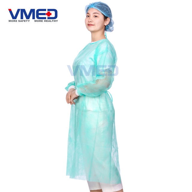 Disposable Green Hospital SPP Surgical Gown 