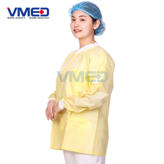 Yellow PP Chemical Protective Lab Coat 