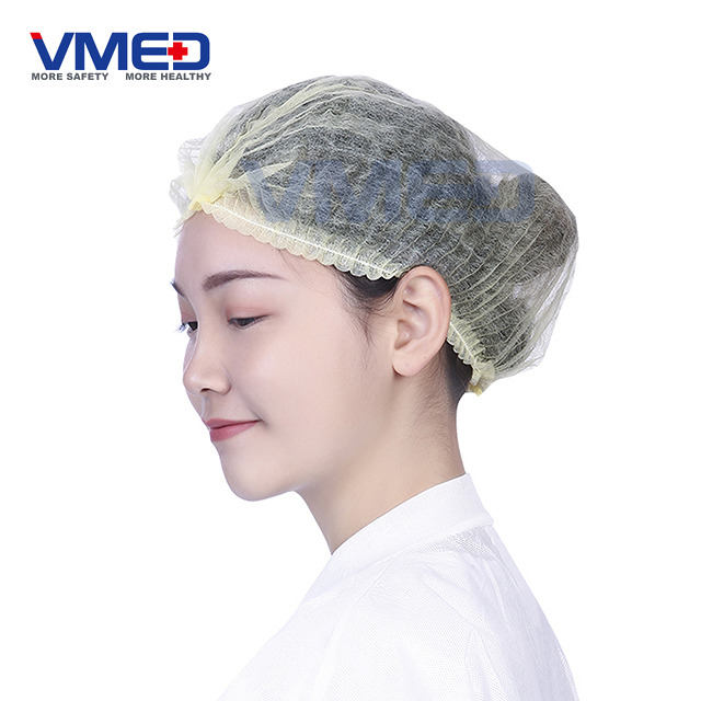 Disposable Surgical Non-woven Mob Cap with single elastic-2