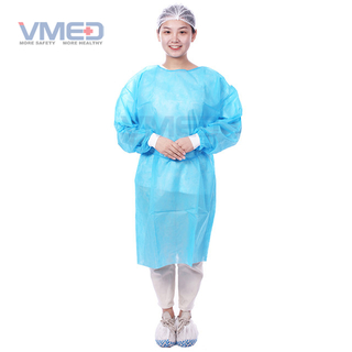 Disposable PP+PE Film Coated Surgical Gown
