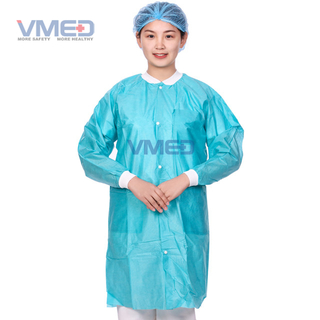 Disposable Medcial Non-woven Protective Lab Coat 