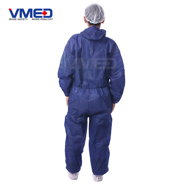 Disposable SPP Coverall With Hood And Without Boots-3