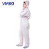 Disposable Type 5&6 SMS White Coverall With Overlocking Stitch-5