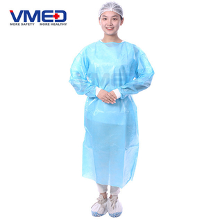 Disposable PP+PE Film Coated Surgical Gown