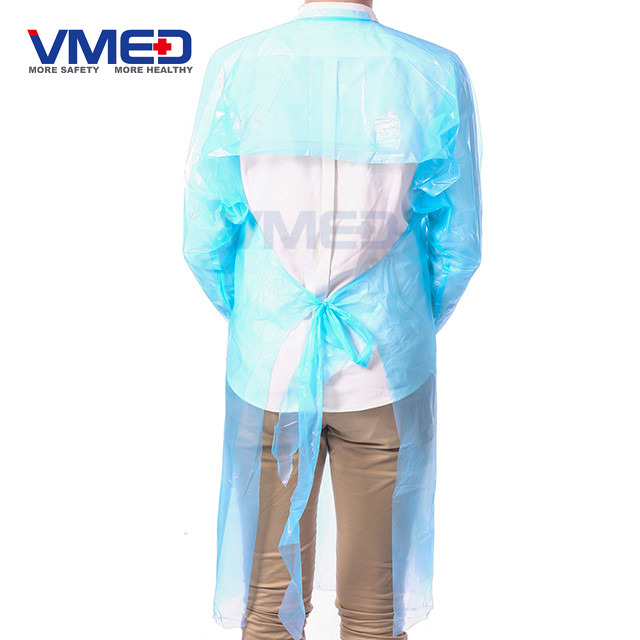 Disposable Blue PE Gown-3