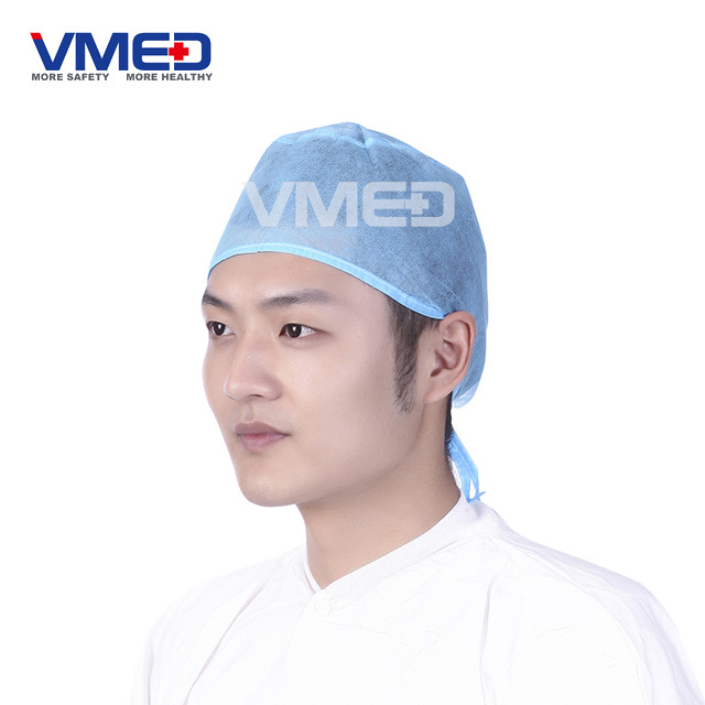 Blue Medical Non-woven Doctor Cap -2