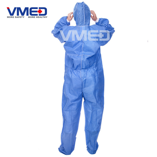 Disposable Blue SMS Coverall-2