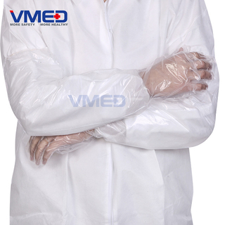  Disposable Transparent PE Long Sleeve Gloves 
