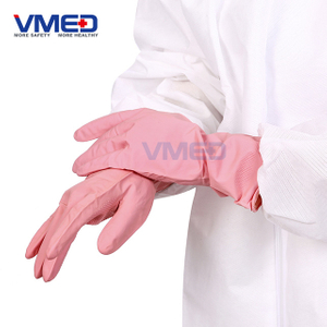 Pink Household Latex Gloves