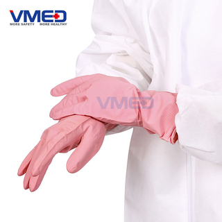 Pink Household Latex Gloves