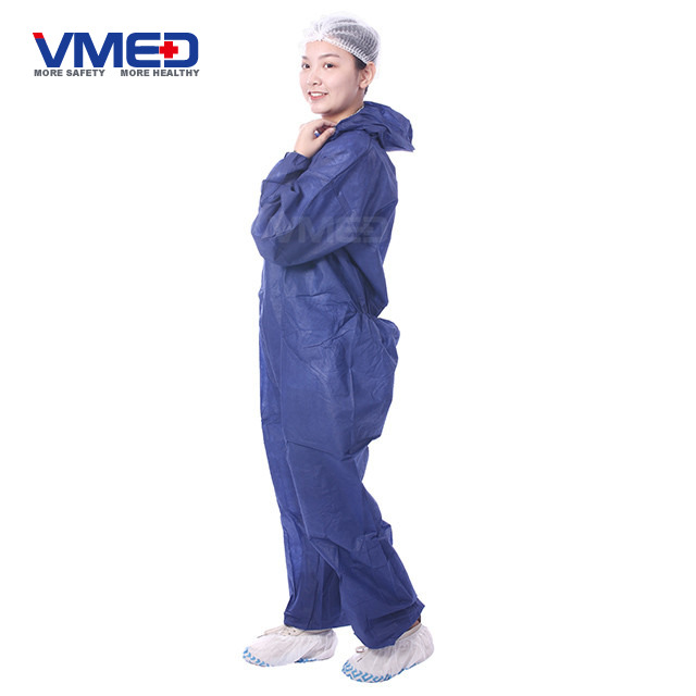 Disposable SPP Coverall With Hood And Without Boots-2