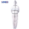 Disposable Type 5&6 SMS White Coverall With Black Adhesive Strip-3