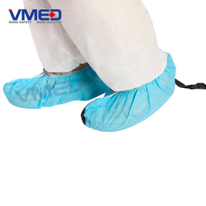 Disposable SPP Non-woven Shoe Cover With Plastic Conductive Strip-1