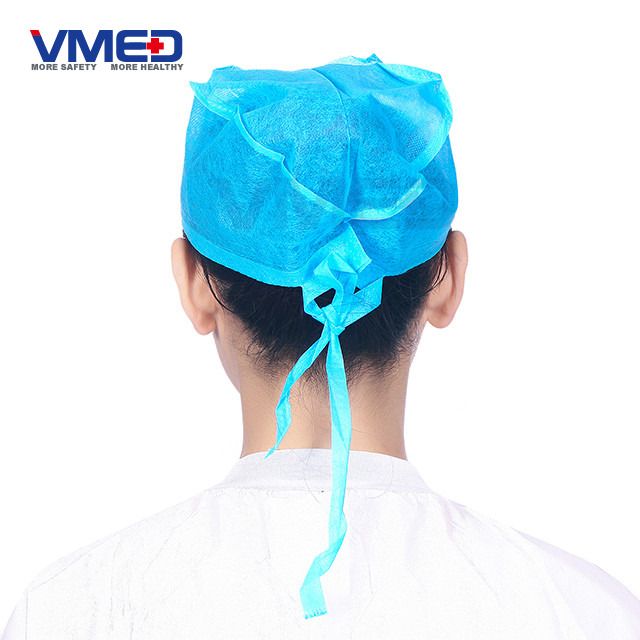 Disposable SPP Non-woven Blue Doctor Cap-4